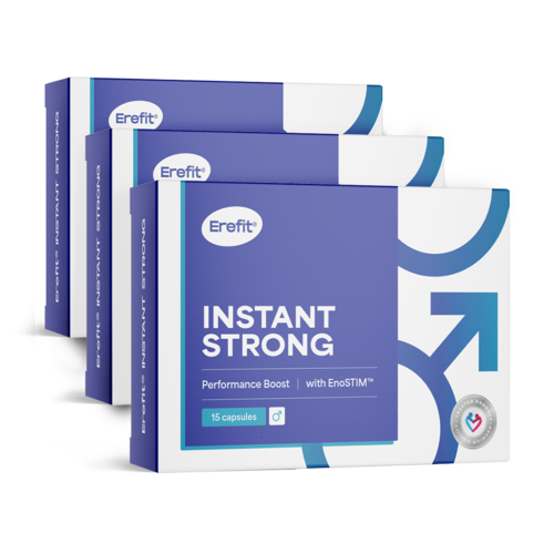 3x INSTANT STRONG – Performance Boost, complex voor mannen, totaal 45 capsules