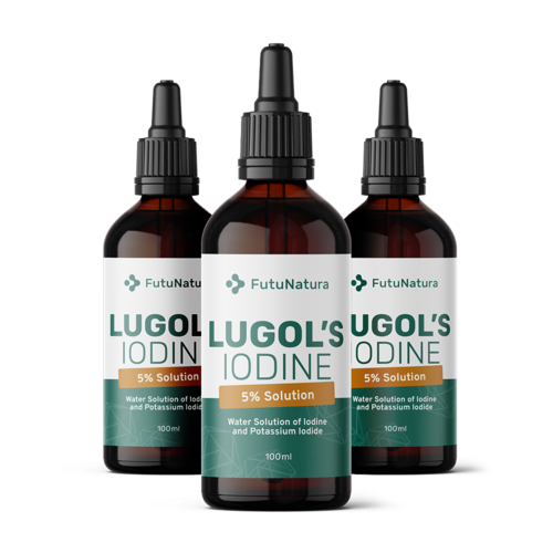 3x Lugol-oplossing 5% met pipet, totaal 300 ml