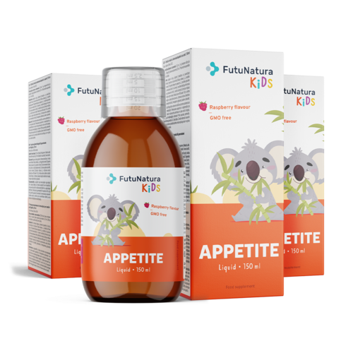 3x APPETITE – Vloeibaar voedingssupplement voor kinderen ter ondersteuning van de eetlust, totaal 450 ml