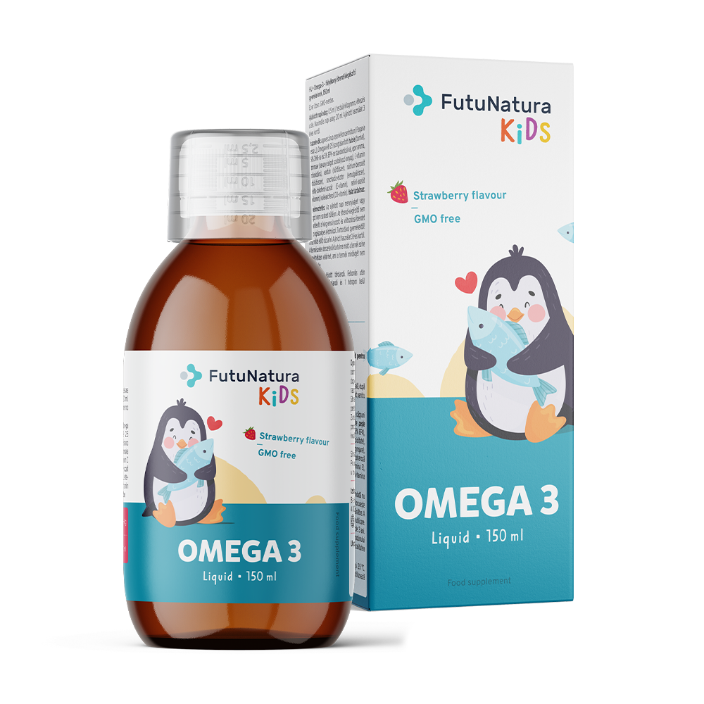 OMEGA 3 - Vloeibaar voedingssupplement voor kinderen.