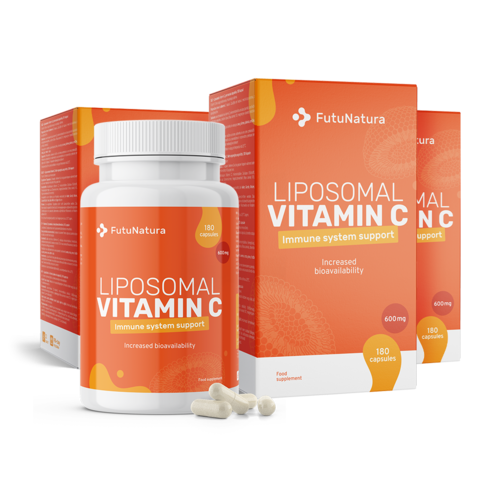 3x Liposomale vitamine C 1200 mg, totaal 540 capsules