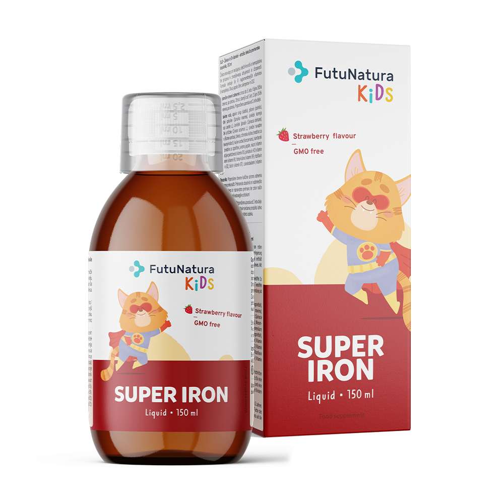 Super Iron: IJzer + B-vitaminen, vloeibaar voedingssupplement voor kinderen