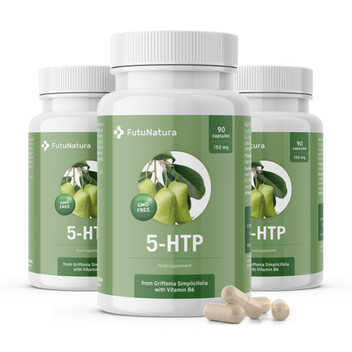 3x 5-HTP 150 mg – Griffonia Simplicifolia, totaal 270 capsules