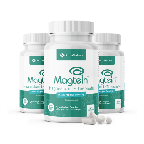3x Magnesium L-threonaat Magtein® 2000 mg, totaal 300 capsules