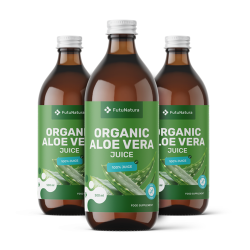 3x BIO Aloë vera-sap, totaal 1500 ml