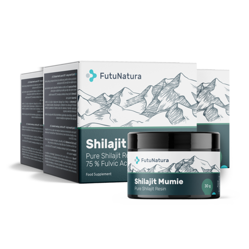 3x Shilajit Mumie hars – 75 % fulvinezuur, totaal 90 g