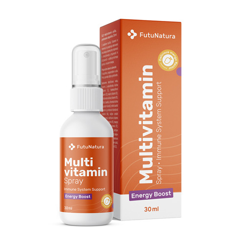 Multivitaminen in spray met mangosmaak.