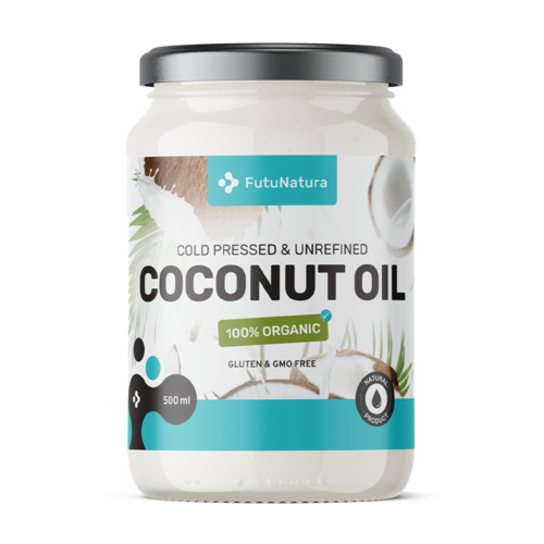 BIO Kokosolie – koudgeperst, ongeraffineerd, 500 ml