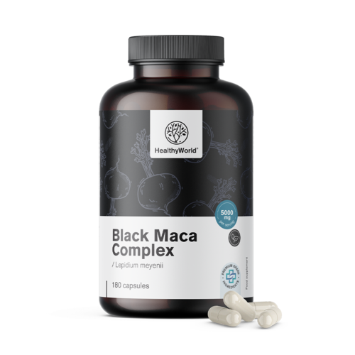 Zwarte maca complex 5000 mg, 180 capsules