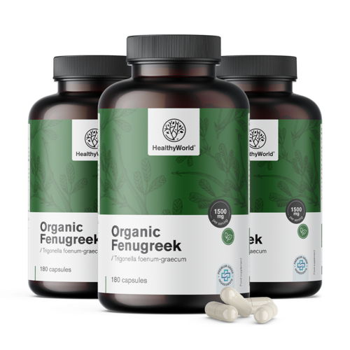 3x BIO Fenegriek, totaal 540 capsules