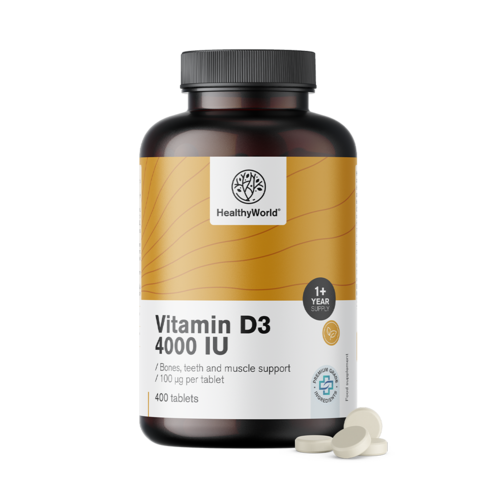 Vitamine D3 4000 IE, 400 tabletten