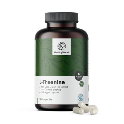 L-theanine 400 mg, 180 capsules