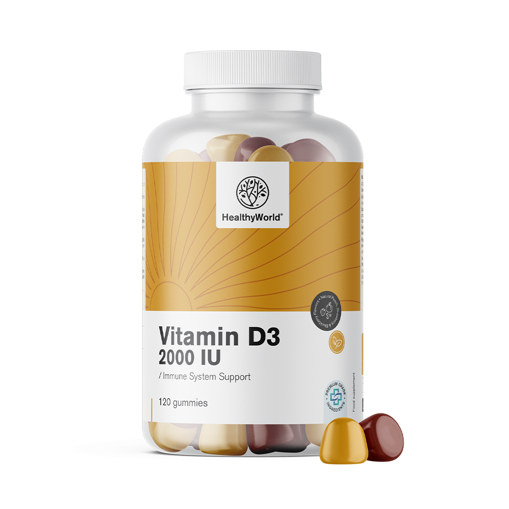 Vitamine D3 2000 IE in de vorm van gummies