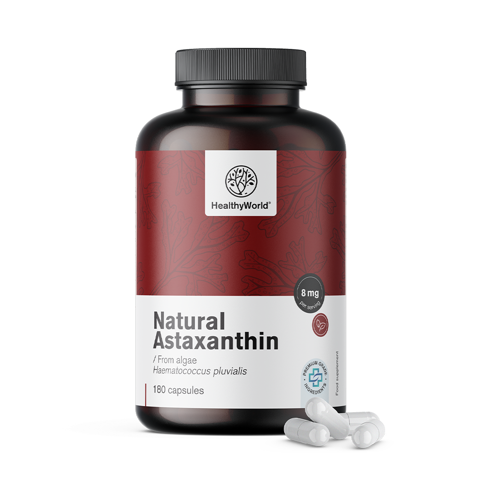 Natuurlijke astaxanthine 160 mg in capsules