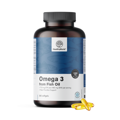 Omega-3 1000 mg - uit visolie, 365 zachte capsules