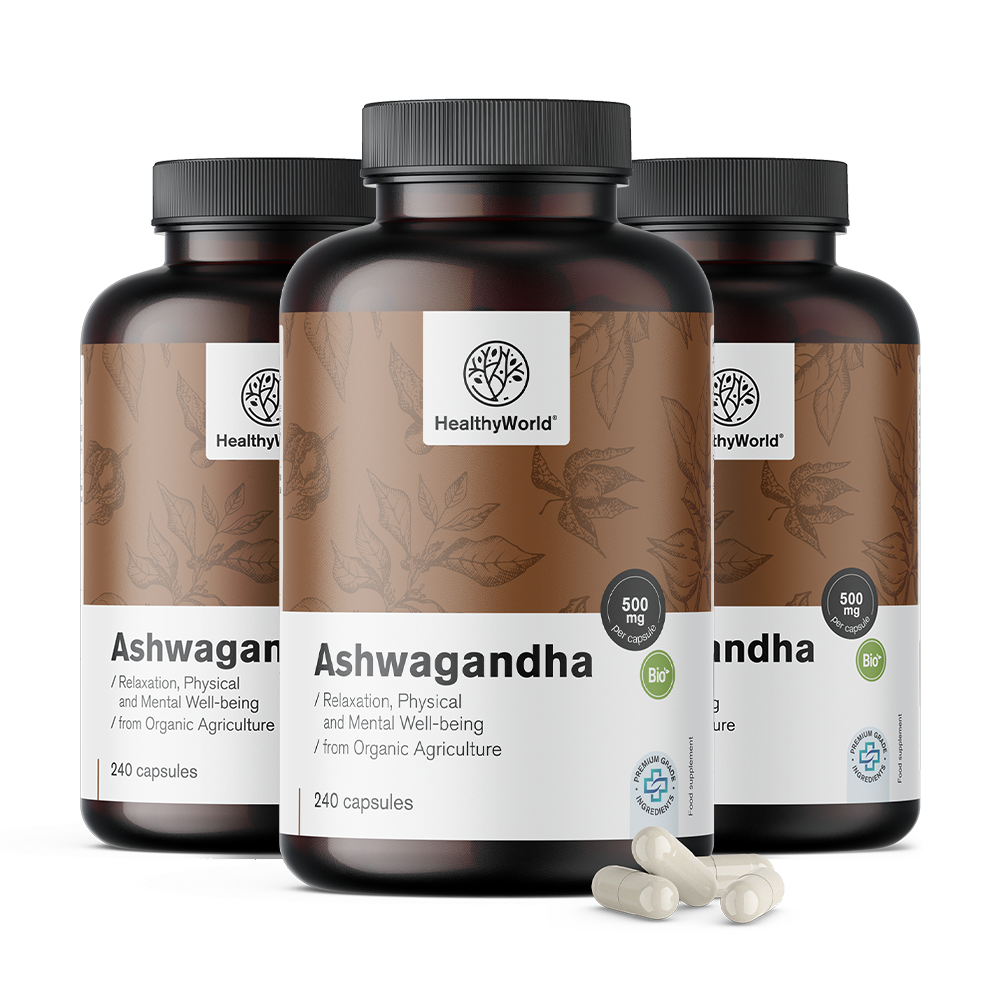Ashwagandha 500 mg in capsules