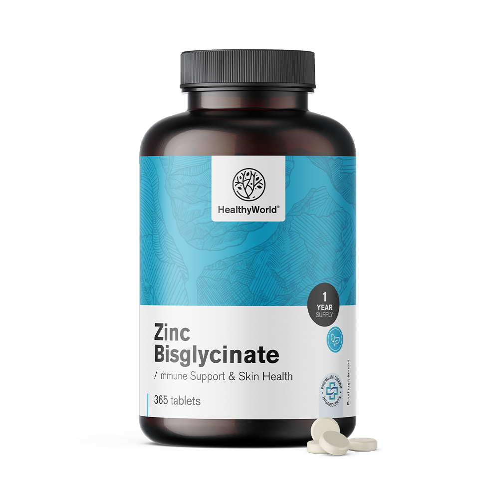 Zinkbisglycinaat 15 mg in tabletten.