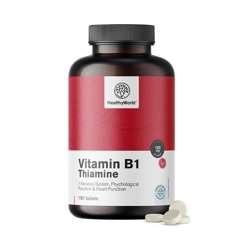 Vitamine B1 - thiamine 100 mg in tabletten.