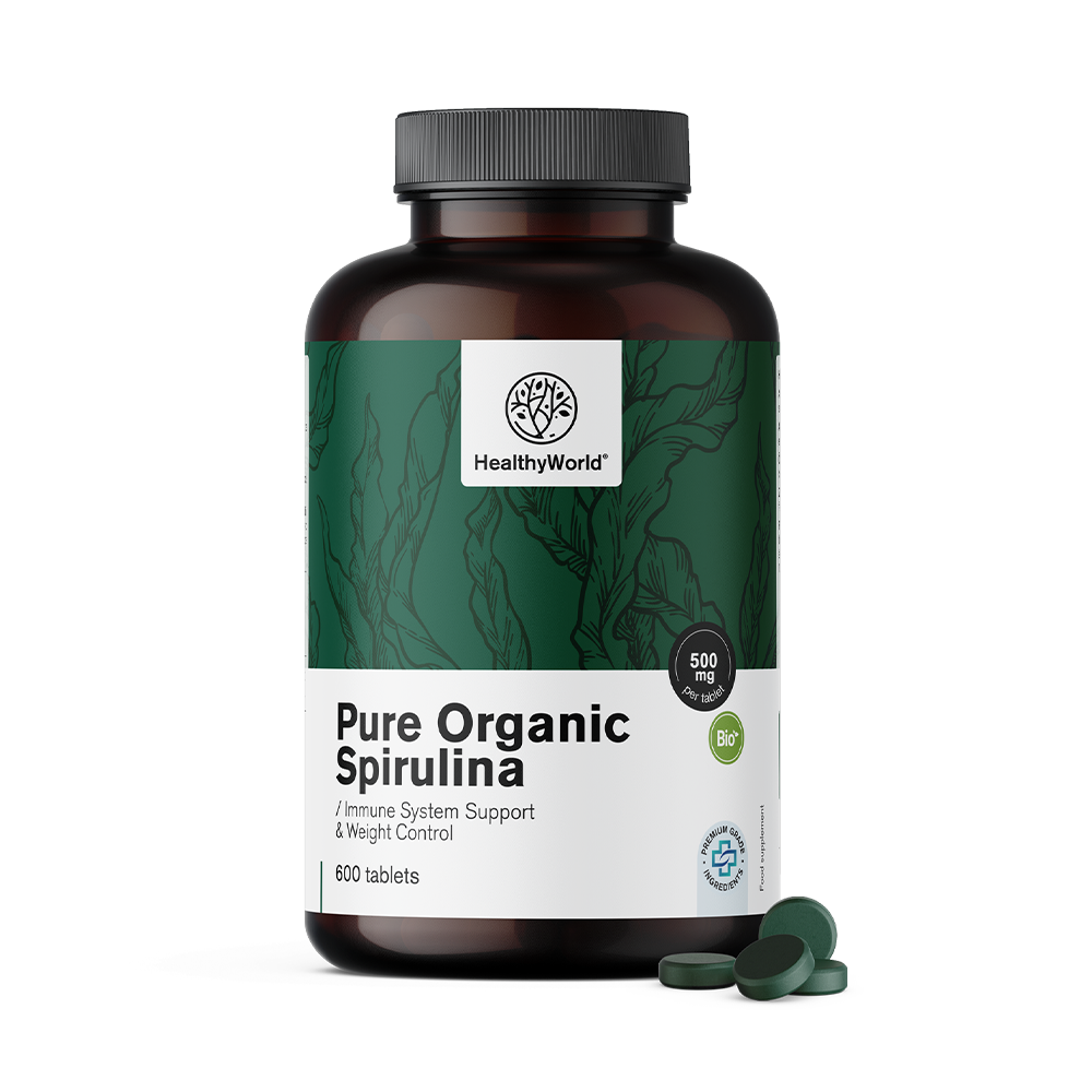 BIO Spirulina 500 mg in tabletten.