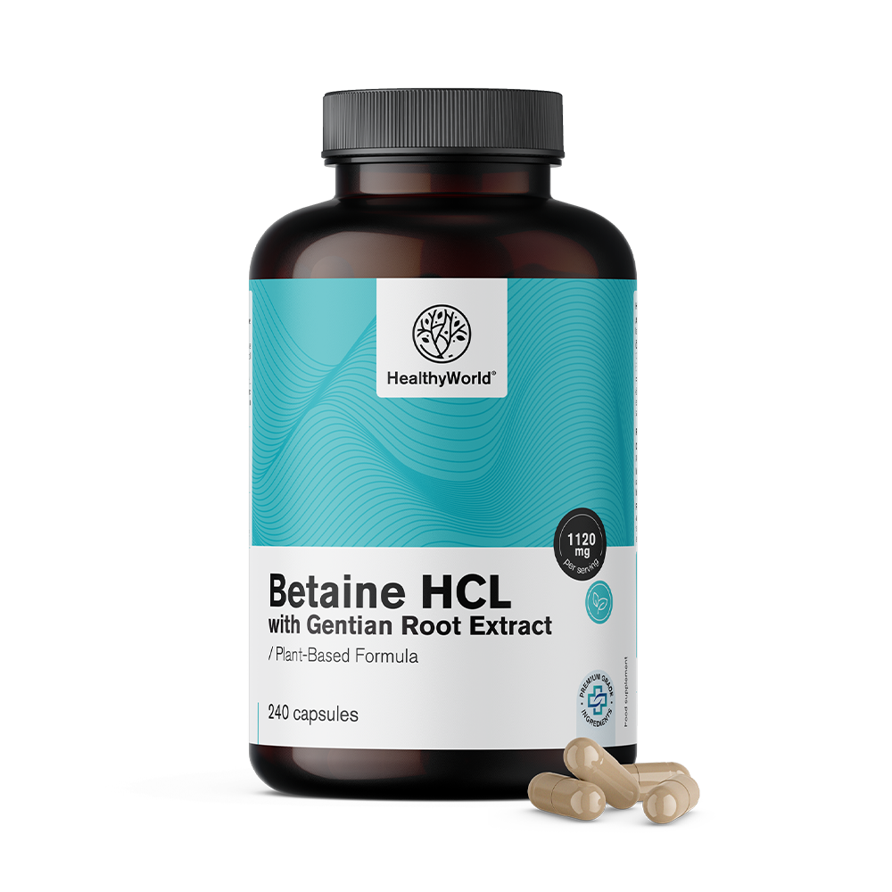 Betaïne HCL 1120 mg met gentiaan