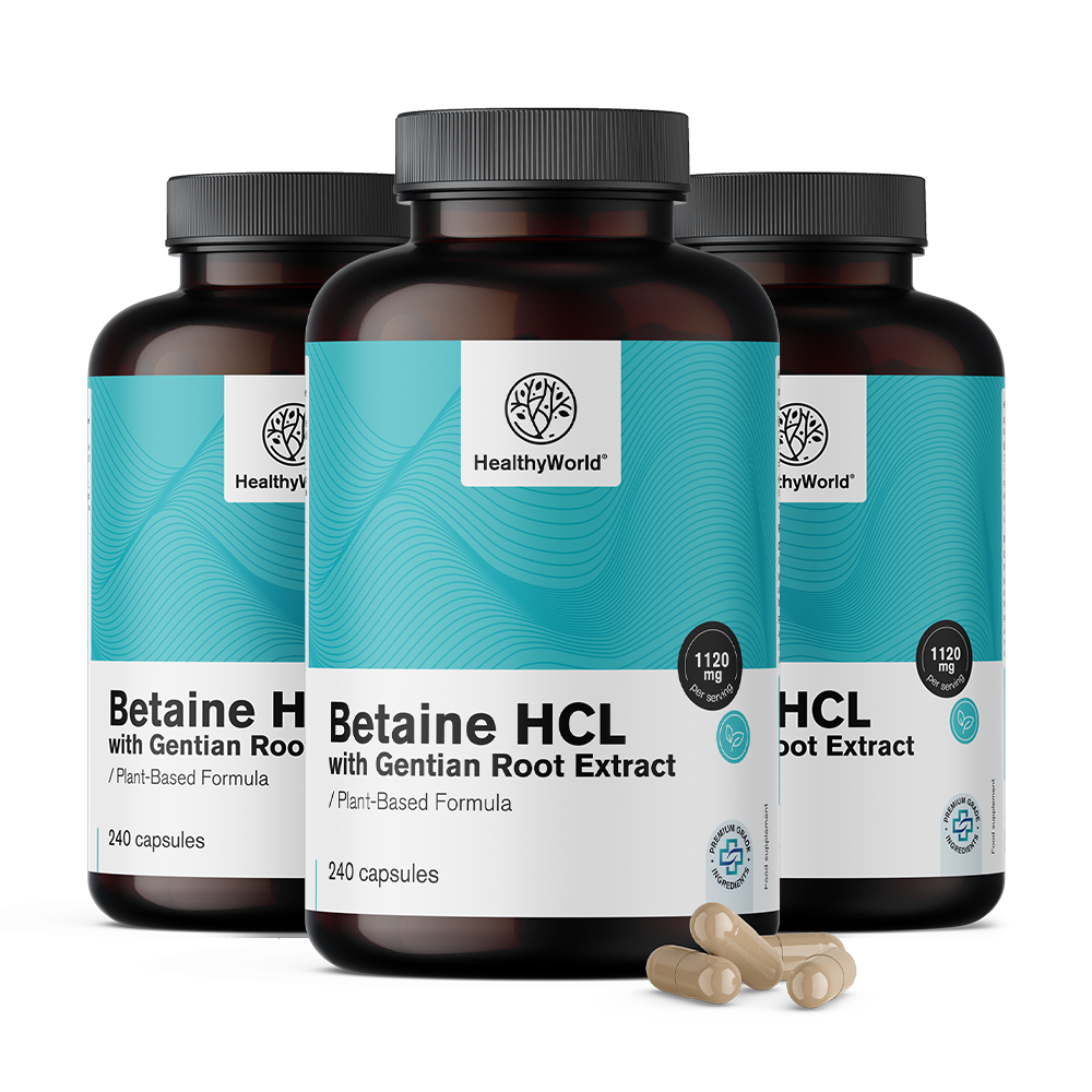 Betaïne HCL 1120 mg met gentiaan