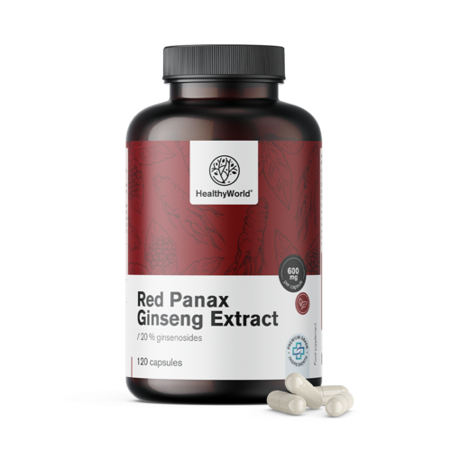 Red Panax Ginseng - extract van rode ginseng 600 mg, 120 capsules