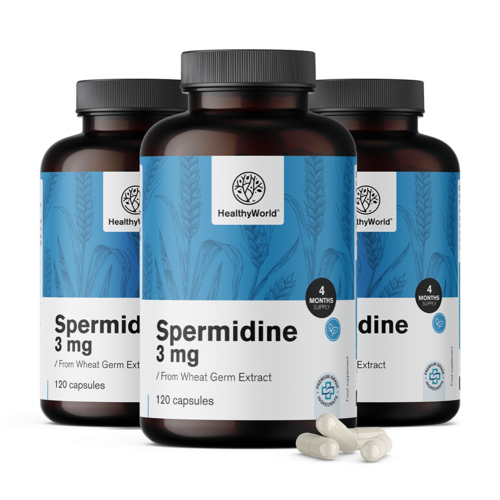 3x Spermidine 3 mg - uit tarwekiemextract, totaal 360 capsules