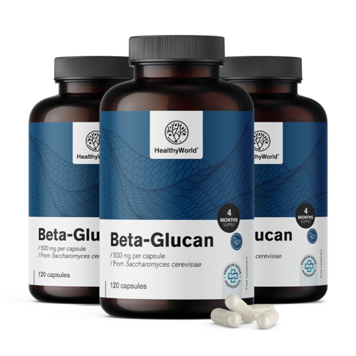 3x Bètaglucaan 500 mg, totaal 360 capsules