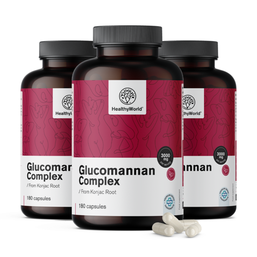 3x Glucomannan complex 3000 mg, totaal 540 capsules
