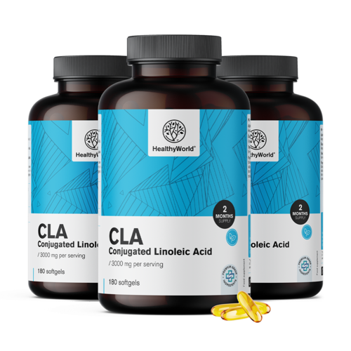 3x CLA 3000 mg - geconjugeerd linolzuur, totaal 540 zachte capsules