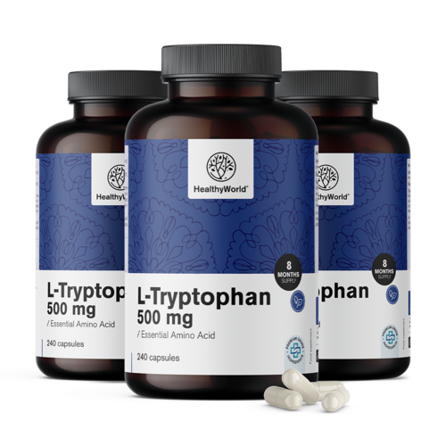3x L-tryptofaan 500 mg, totaal 720 capsules