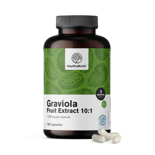 Graviola 200 mg - extract 10:1, 180 capsules
