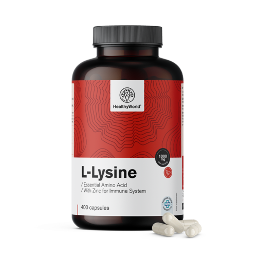 L-lysine 1000 mg, 400 capsules