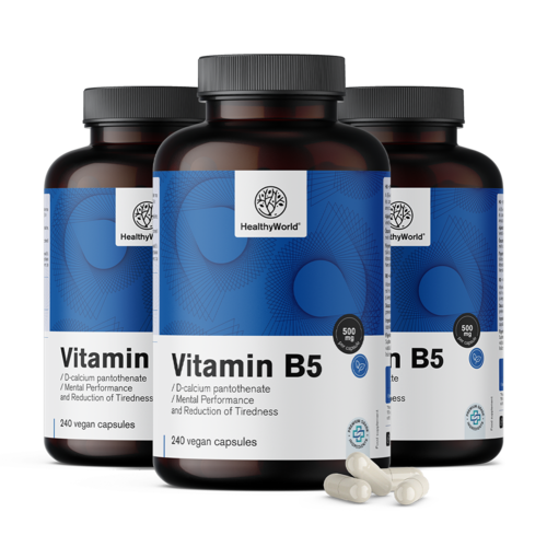 3x Vitamine B5 500 mg, totaal 720 capsules