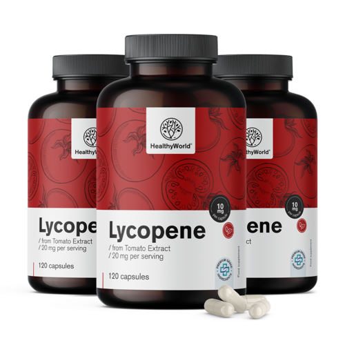 3x Lycopeen 10 mg – uit tomatenextract, totaal 360 capsules