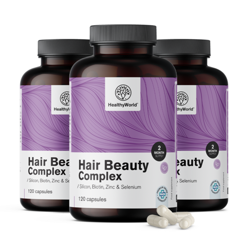 3x Hair Beauty Complex – Vitaminen en mineralen voor het haar, totaal 360 capsules