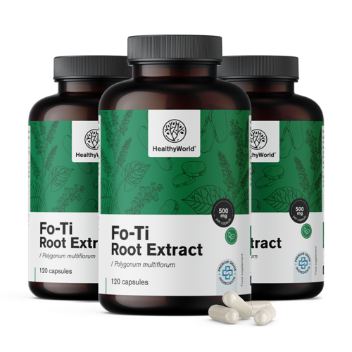 3x Fo-Ti (He Shou Wu) 500 mg, totaal 360 capsules