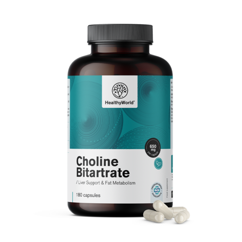 Cholinebitartraat 650 mg, 180 capsules
