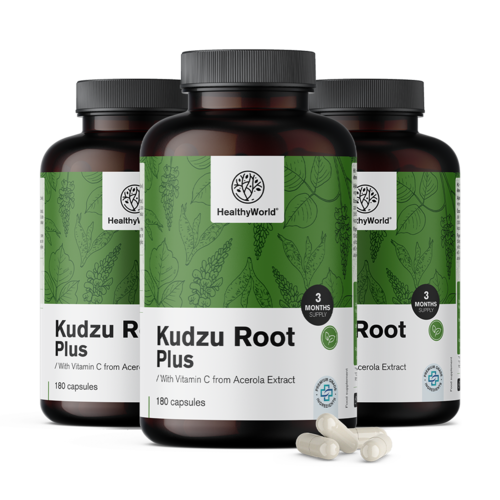 3x Kudzu Plus complex, totaal 540 capsules