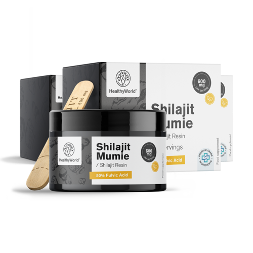 3x Shilajit Mumie 600 mg - hars, totaal 90 g