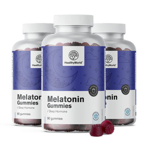 3x Melatonine 1 mg – gummies met een natuurlijk hormoon, totaal 270 gummies