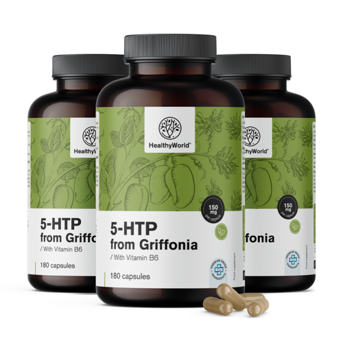 3x 5-HTP 150 mg - Griffonia Simplicifolia, totaal 540 capsules