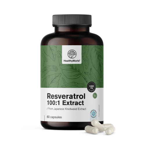 Resveratrol 1000 mg - extract 100:1, 60 capsules