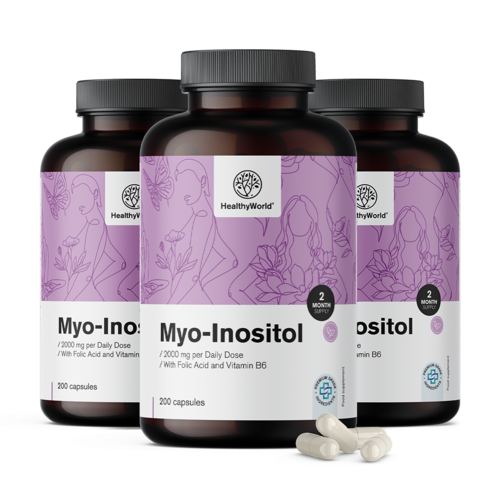 3x Myo-inositol 2000 mg, totaal 600 capsules