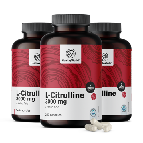 3x L-citrulline 3000 mg, totaal 720 capsules