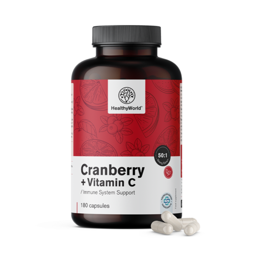 Cranberry-extract met vitamine C, 180 capsules