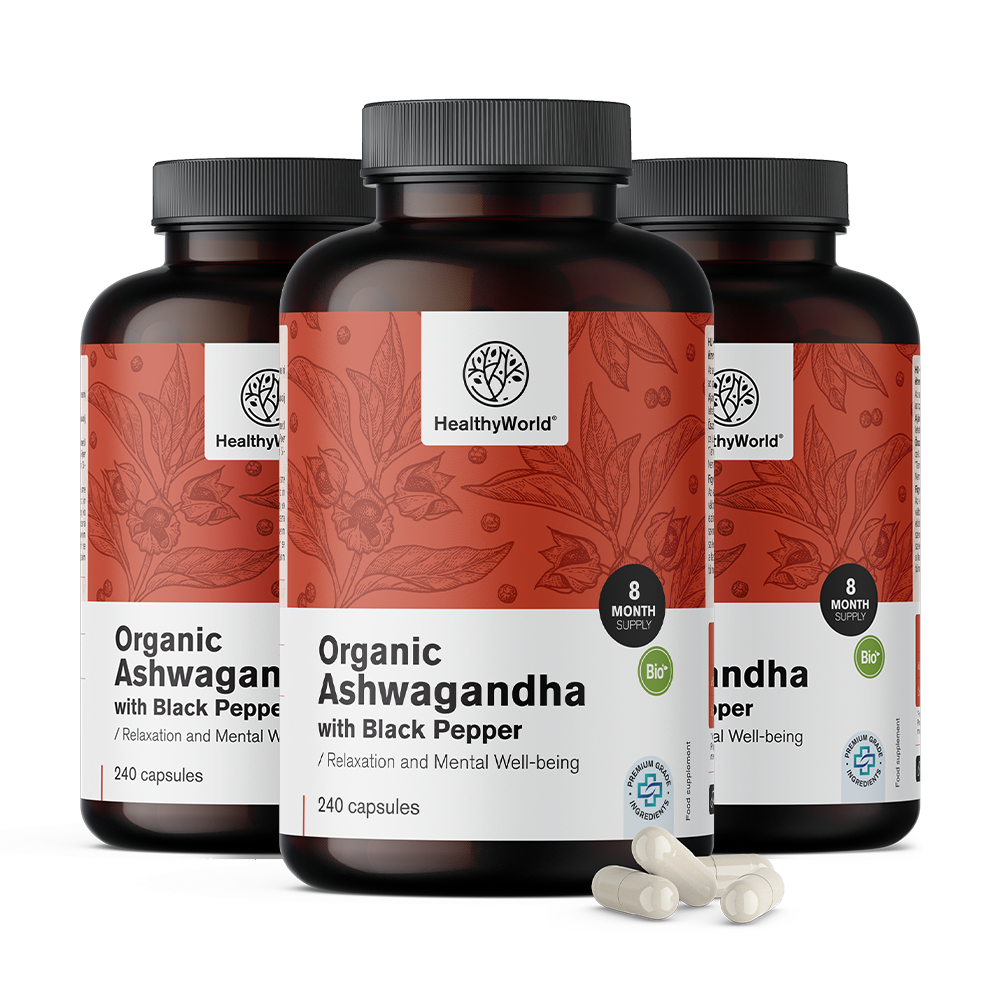 3x BIO Ashwagandha met zwarte peper BIO Ašvaganda s črnim poprom