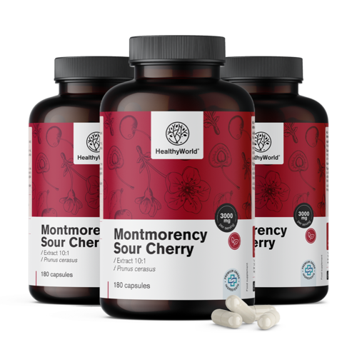 3x Montmorency kers 3000 mg, totaal 540 capsules