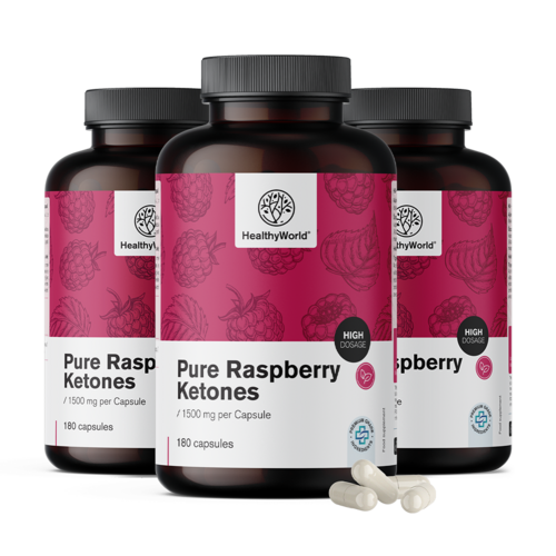 3x Frambozenketonen 1500 mg, totaal 540 capsules