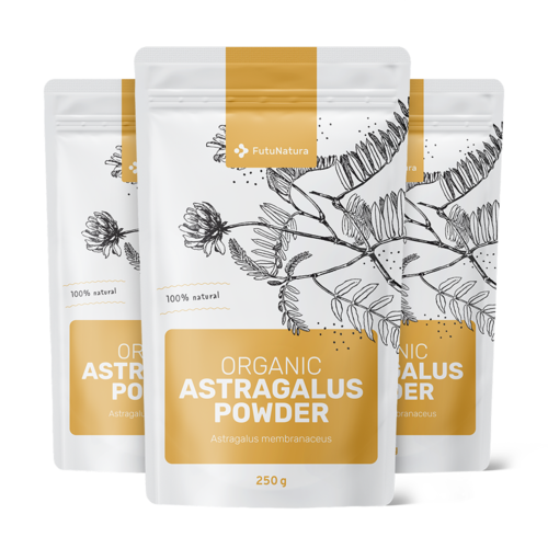 3x BIO Astragalus poeder, totaal 750 g